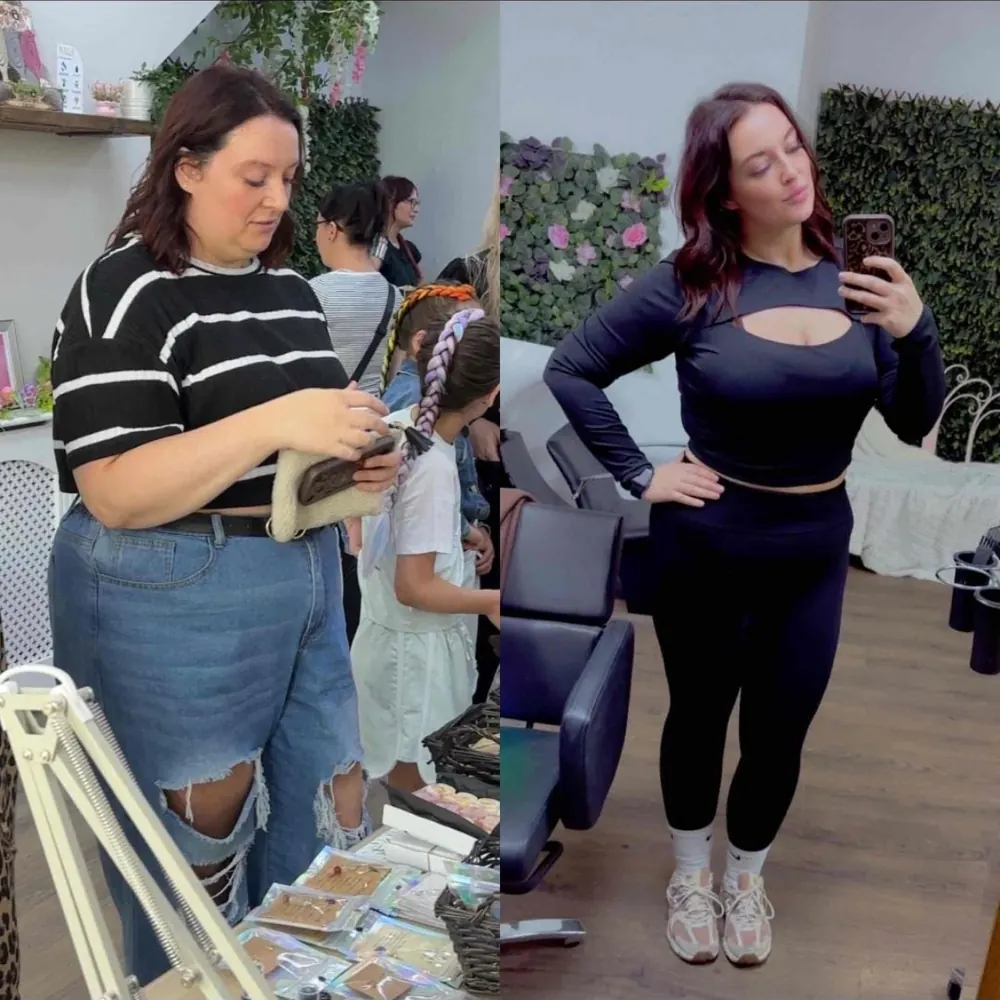 Client before and after, full length